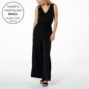 C Wonder by Christian Siriano Wide Leg stretch Knit Jumpsuit